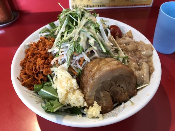 「メガ冷やし中華」@蒙麺 火の豚の写真