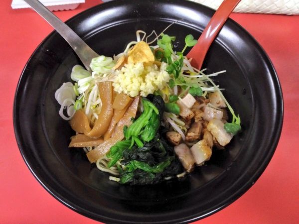 「期間限定 セアブラニンニクマゼソバ 黒」@和風らーめん はるやの写真