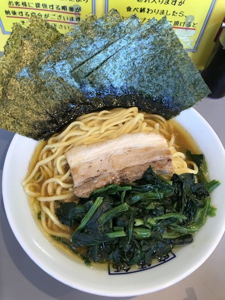 「広豚太麺大盛、のり、ほうれん草、ライス」@広豚麺 改の写真
