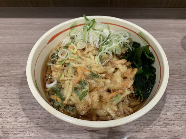 「かき揚げ天ぷらそば 410円」@狭山そば 所沢店の写真