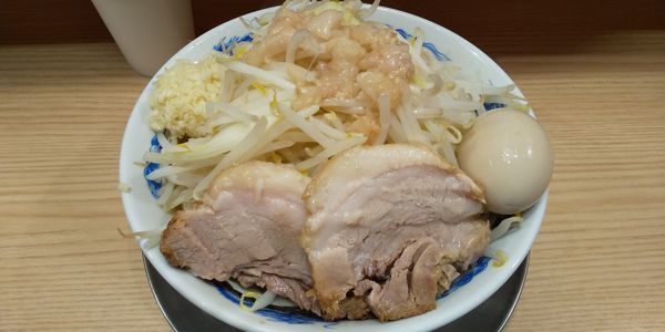「豚玉ラーメン 並」@ジャンクガレッジ ふじみ野駅前店の写真
