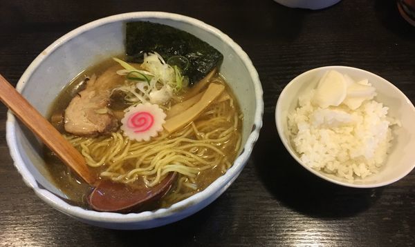 「中華そば醤油・竹セット(700￥+260￥)」@中華そば 花菱の写真