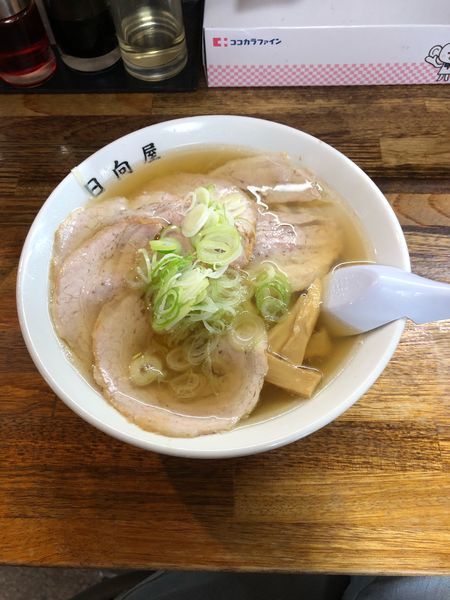 「チャーシュー麺 餃子」@青竹手打ちラーメン 日向屋の写真