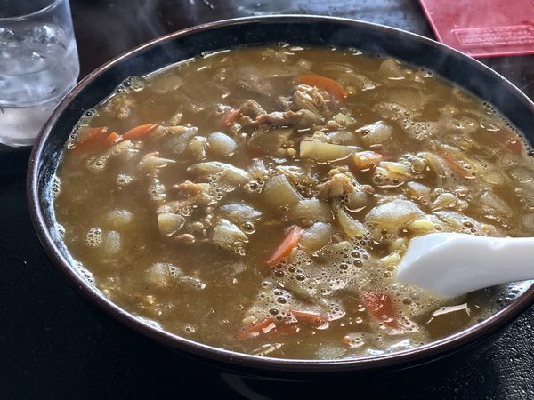 「カレーラーメン 大盛」@ごはん処 食堂ミサ あらい道の駅店の写真