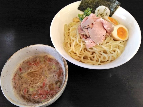 「きまぐれ限定 海老豚骨つけそば」@麺屋 シロサキの写真