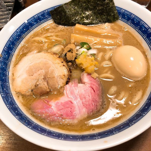 「味玉濃厚豚骨魚介らーめん ¥950」@麺処 はら田の写真