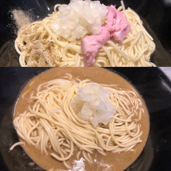 「かけそば（特濃）＋和え玉（塩）」@煮干乱舞の写真