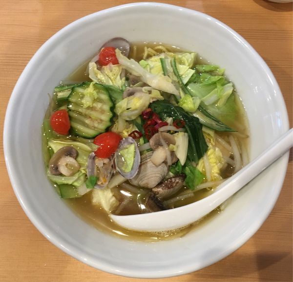 「［限定］彩り野菜とあさりのタンメン」@中華蕎麦 はるの写真