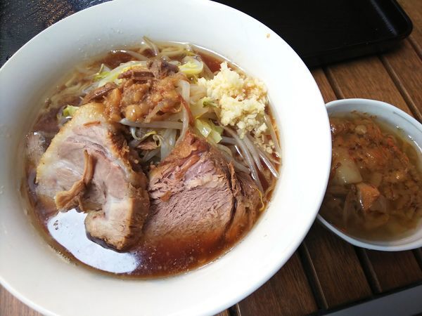 「ラーメン小　ニンニクアブラ　750円」@ラーメン二九六の写真