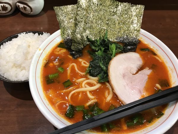 「からしめん【800円】ライス【100円】」@らーめん飛粋の写真