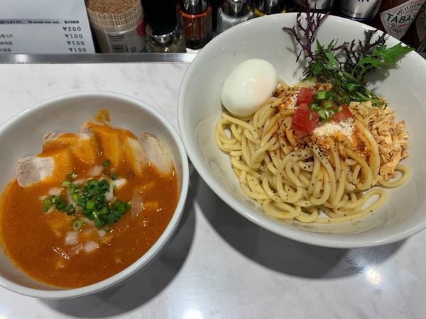 「つけ麺ぺぺロッソ＋肉増し＋味玉」@ajito ism shinjuku baseの写真
