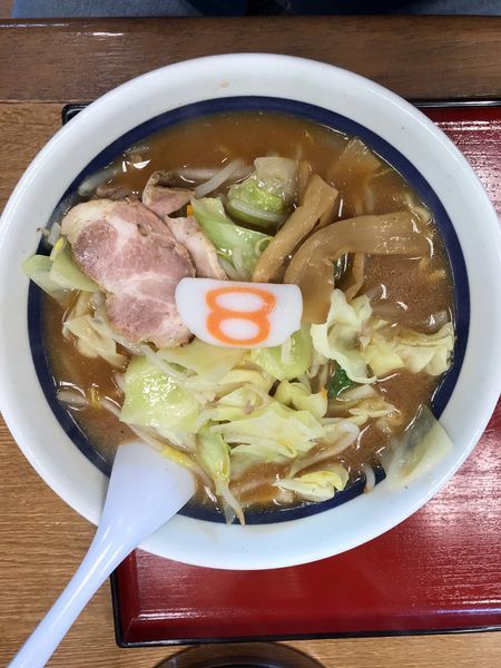 「8番セット・味噌 820円」@8番らーめん 辰口店の写真