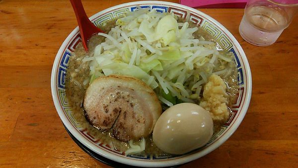 「味玉もやしらーめん（中盛）」@麺屋 登夢道 茅ヶ崎本店の写真