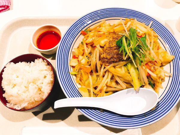 「まぜ辛めん 麺2倍」@長崎ちゃんぽん リンガーハット イオン春日井店の写真