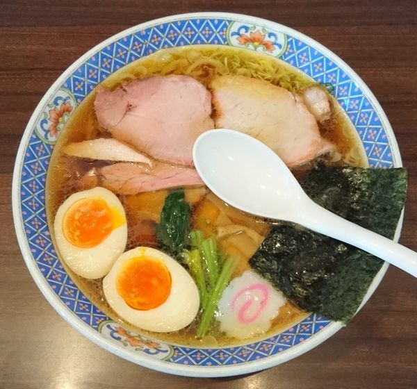 「焼豚麺味玉入り」@白河手打中華 賀乃屋の写真