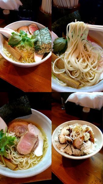 「『天草大王鶏塩そば+焼豚丼(￥750+350)』」@らーめん つけめん 和み屋の写真