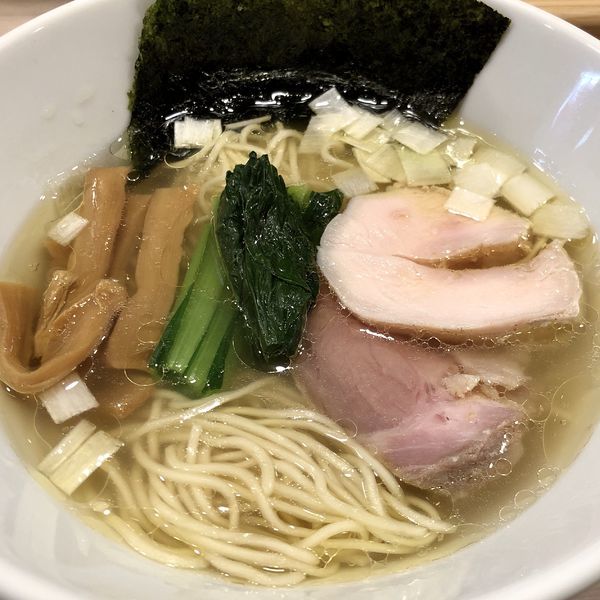 「塩中華ソバ＋アサヒスーパードライ小瓶」@中華ソバ ちゃるめの写真