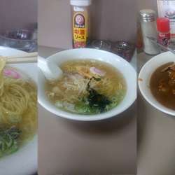 ラーメン(塩)+半カレーライスの『Bセット(￥800)』