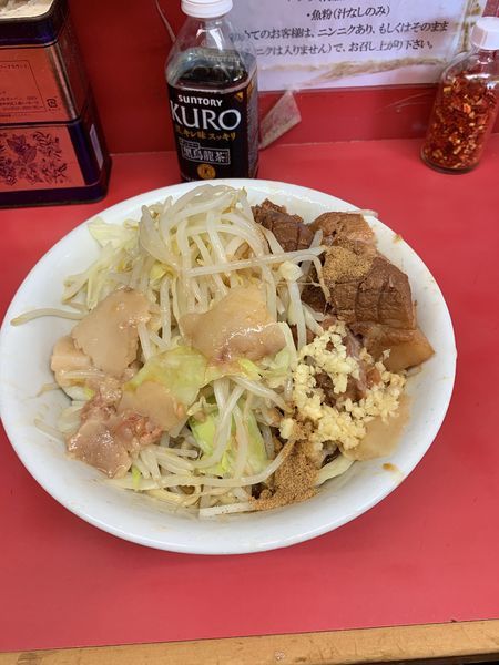 「汁なし小 豚」@ラーメン二郎 環七一之江店の写真