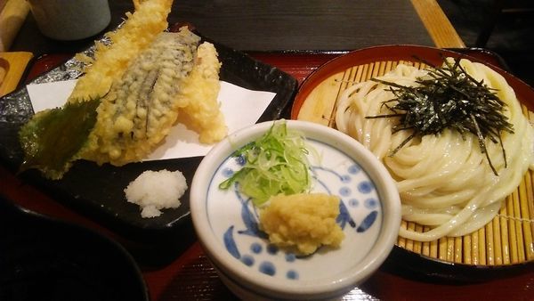 「天ざるうどん 1080円」@杵屋 シャポー市川店の写真