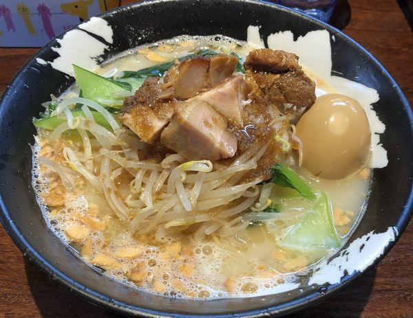 「剛＋味玉＋サービスライス（￥780＋￥100）」@こくまろ鶏らーめん 久久の写真