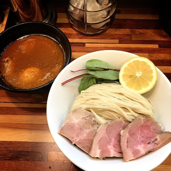 「オマール海老トマトつけ麺 全部入り」@鮮魚らーめん 五ノ神水産の写真