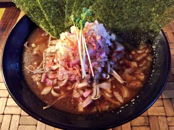 「期間限定 玉葱たっぷり煮干海苔ラーメン」@天神矢の写真