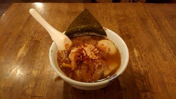 「煮玉子 一番だし」@麺や 阿闍梨 市川店の写真