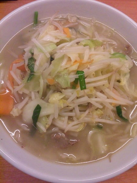 「野菜たっぷりタンメン520円大盛」@日高屋 東武動物公園駅店の写真