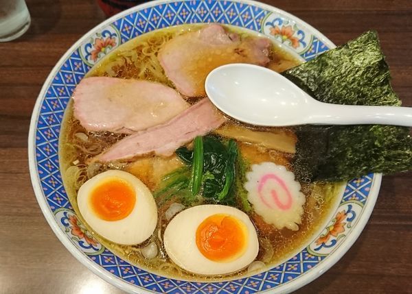 「焼豚麺味玉入り(1010円)」@白河手打中華 賀乃屋の写真