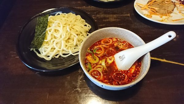 「辛いつけそば」@つけそば丸永 飯能店の写真