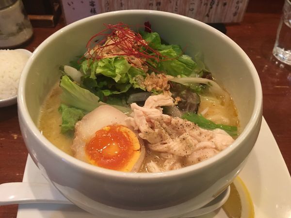 「鶏白湯塩そば」@鶏白湯麺 蔭山 高田馬場店の写真