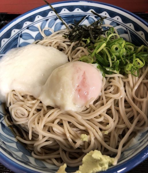 「温玉とろろ冷やしそば」@潮屋 梅田店の写真