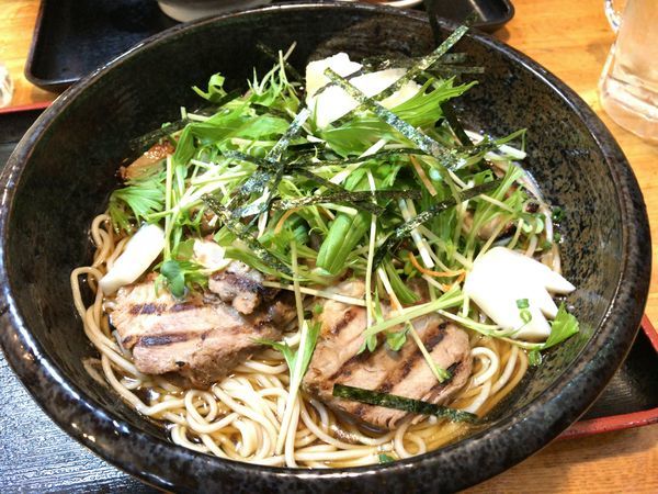 「炙り焼豚そば」@そば処 柏屋の写真