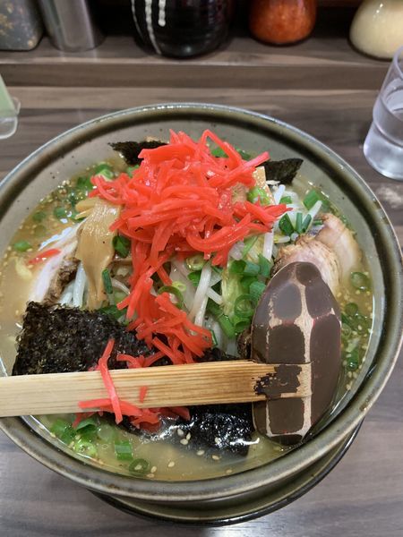 「野菜ラーメン味濃いめ」@長洲屋の写真