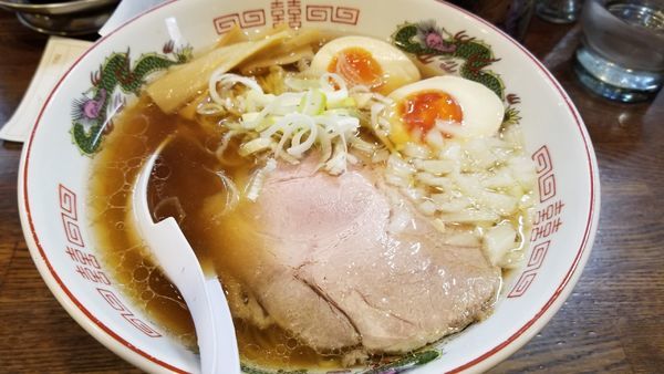 「朝専用　味玉中華そば」@らあめん 寸八 総本店の写真