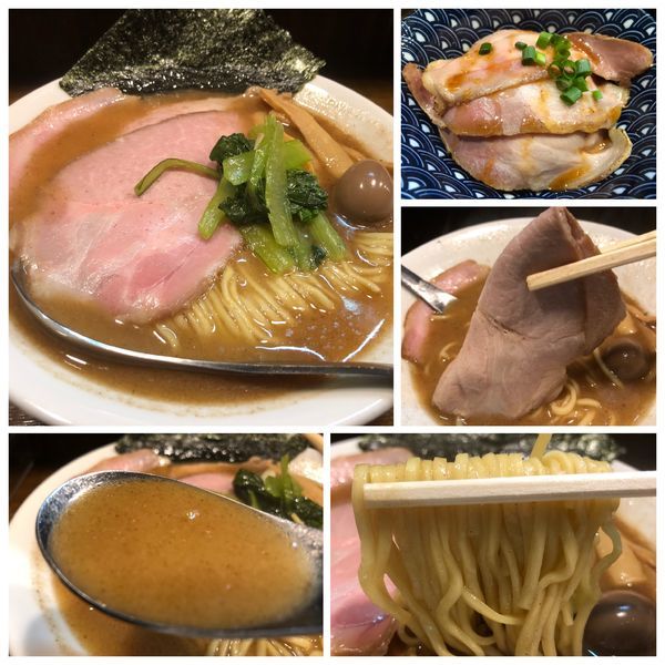 「【限定】ほたて魚介らぁ麺 700円 炙り肉丼 150円」@Soupmenの写真