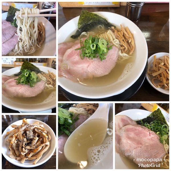 「煮干塩らぅめん　650円＋めんま」@ラゥメン大地の写真