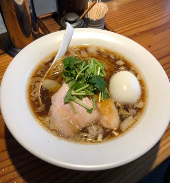 「烏賊いしりそば¥950&味玉¥100」@麺処 篠はらの写真