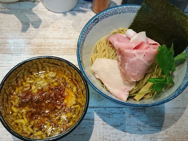 「【気まぐれ限定】淡麗煮干しつけそば ￥900」@中華そば 四つ葉の写真