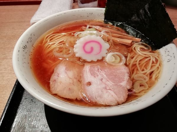 「中華そば麺硬め」@中華そば 勝本の写真