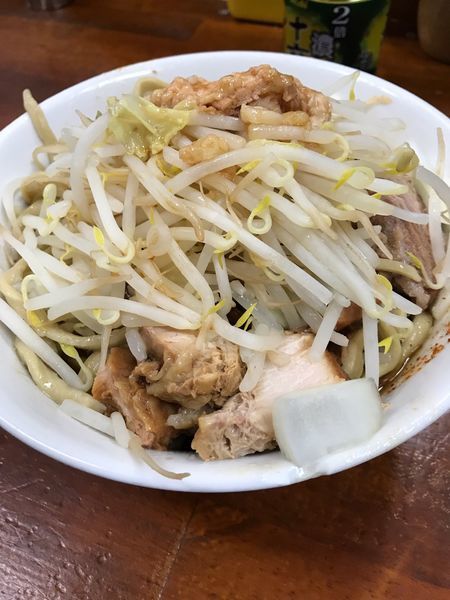 「たま小ラーメン(700円+現金100円)ヤサイアブラ」@蓮爾 新町一丁目店の写真