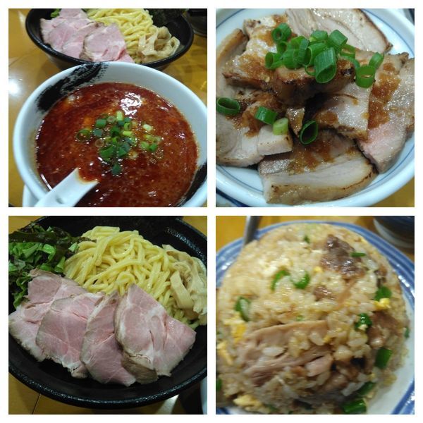 「【限定Ｄ】四川山椒辣油の濃厚つけ麺+大盛り+炒飯+焼豚丼」@麺屋 扇 SENの写真