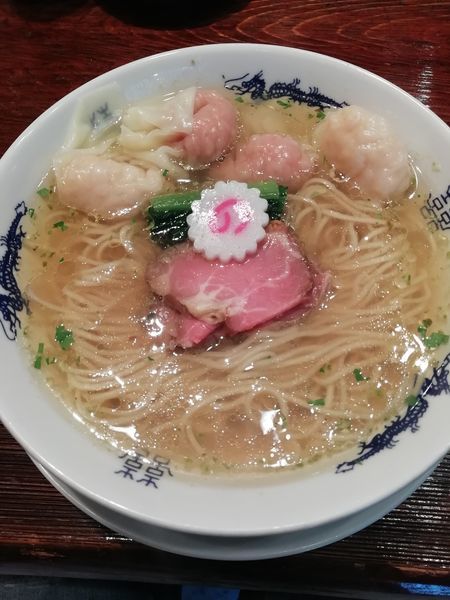 「山椒そば+肉エビワンタン各2ヶ」@中華蕎麦にし乃の写真