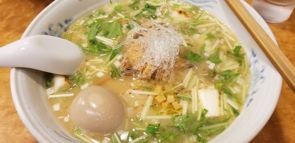 「囲炉裏麺大盛+味玉トッピング」@らぁめん 一福の写真