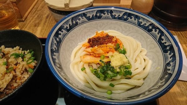 「素のキムラ君」@釜たけうどん 明石焼の写真