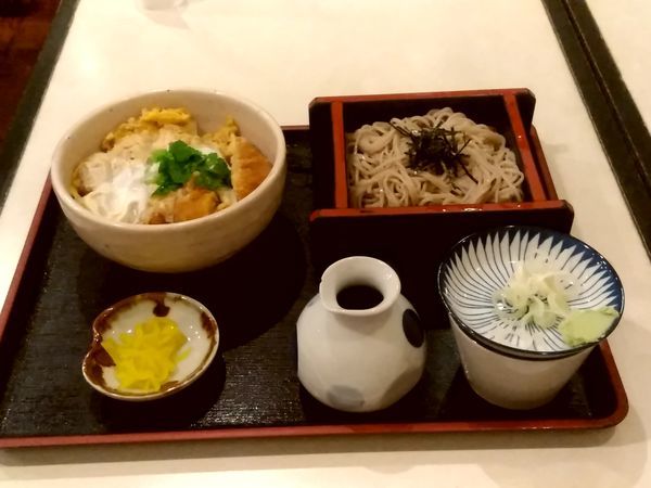 「かつ丼セット(ざるそば)1,026円」@そば処 信濃の写真
