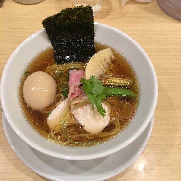 「煮干し中華SOBA 味玉トッピング」@銀座 篝 大手町店の写真