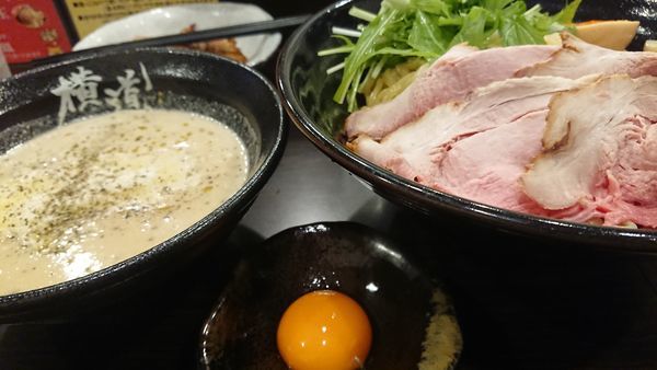 「豚ボナーラ(つけ麺)」@横道の写真