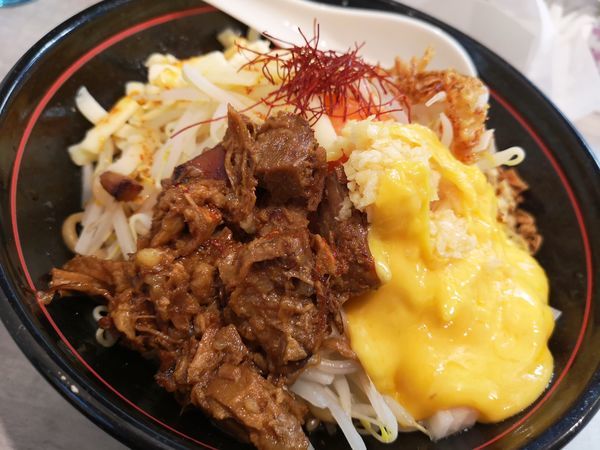 「太麺もやしまぜそば+チーズ増」@らーめん酒場 福籠 通町店の写真